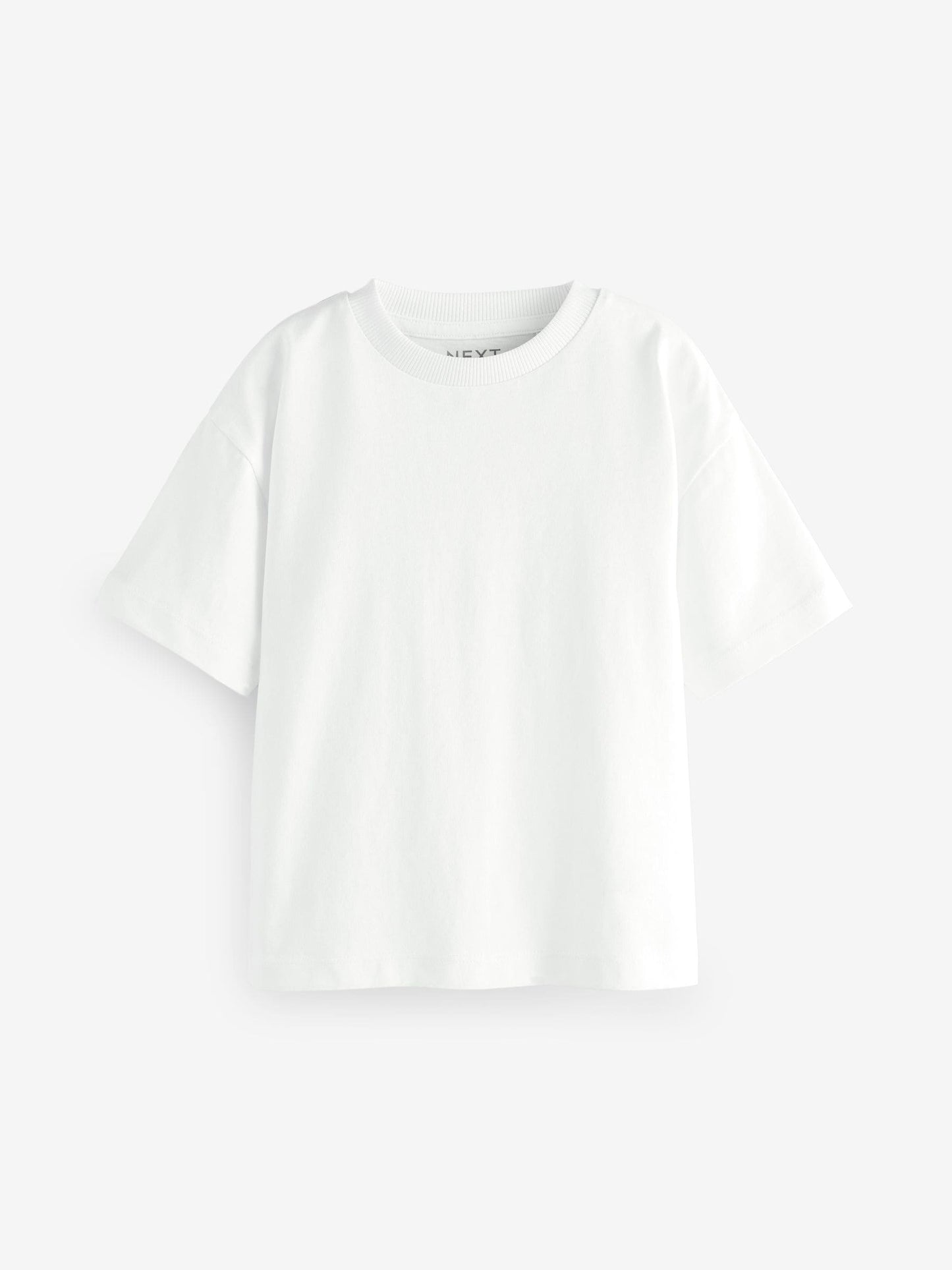 White Short Sleeve Plain T-Shirt (3mths-7yrs) image 1