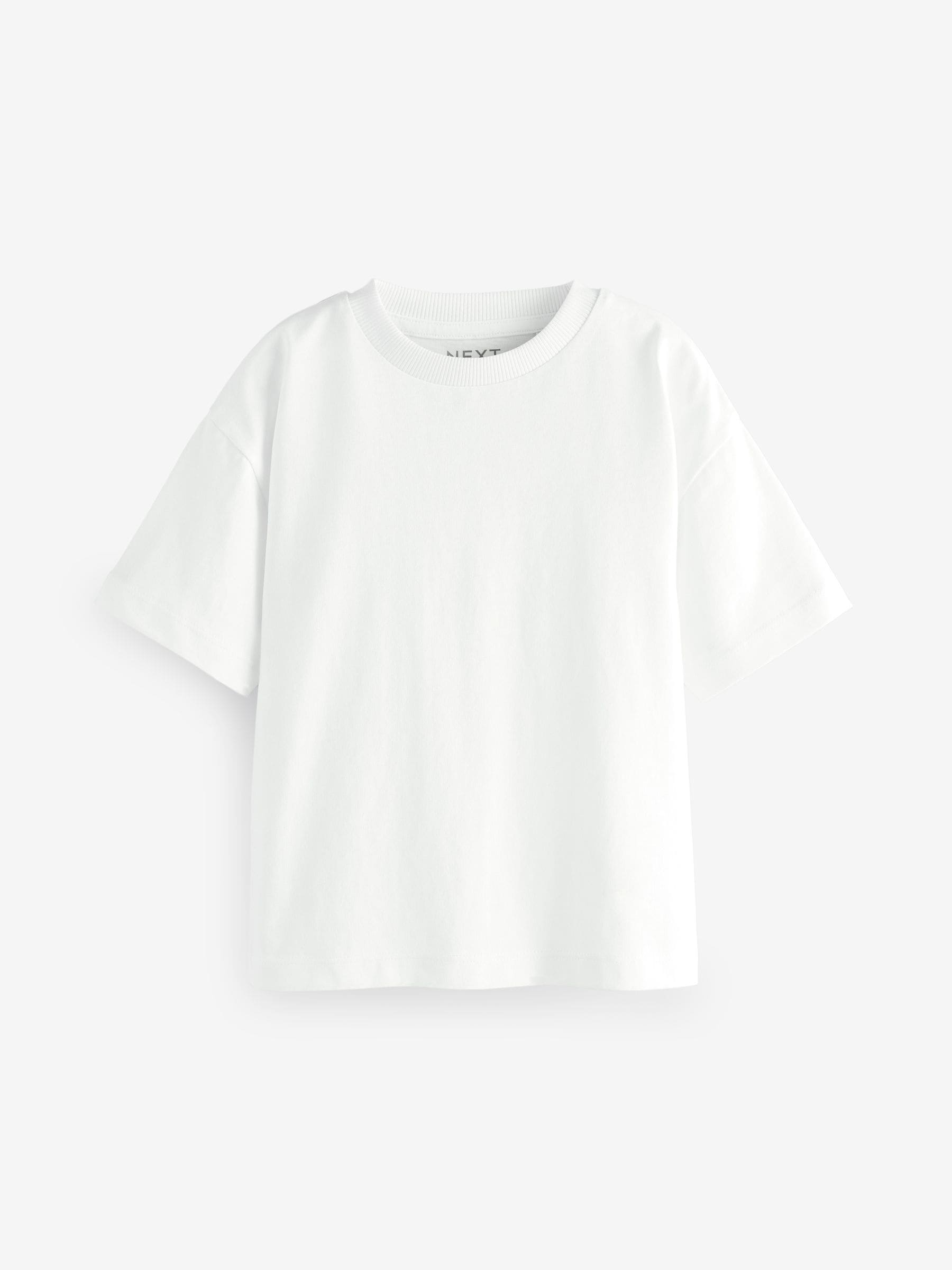 White Short Sleeve Plain T-Shirt (3mths-7yrs) image 1