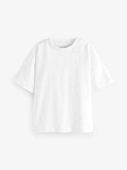 White Short Sleeve Plain T-Shirt (3mths-7yrs) image 1