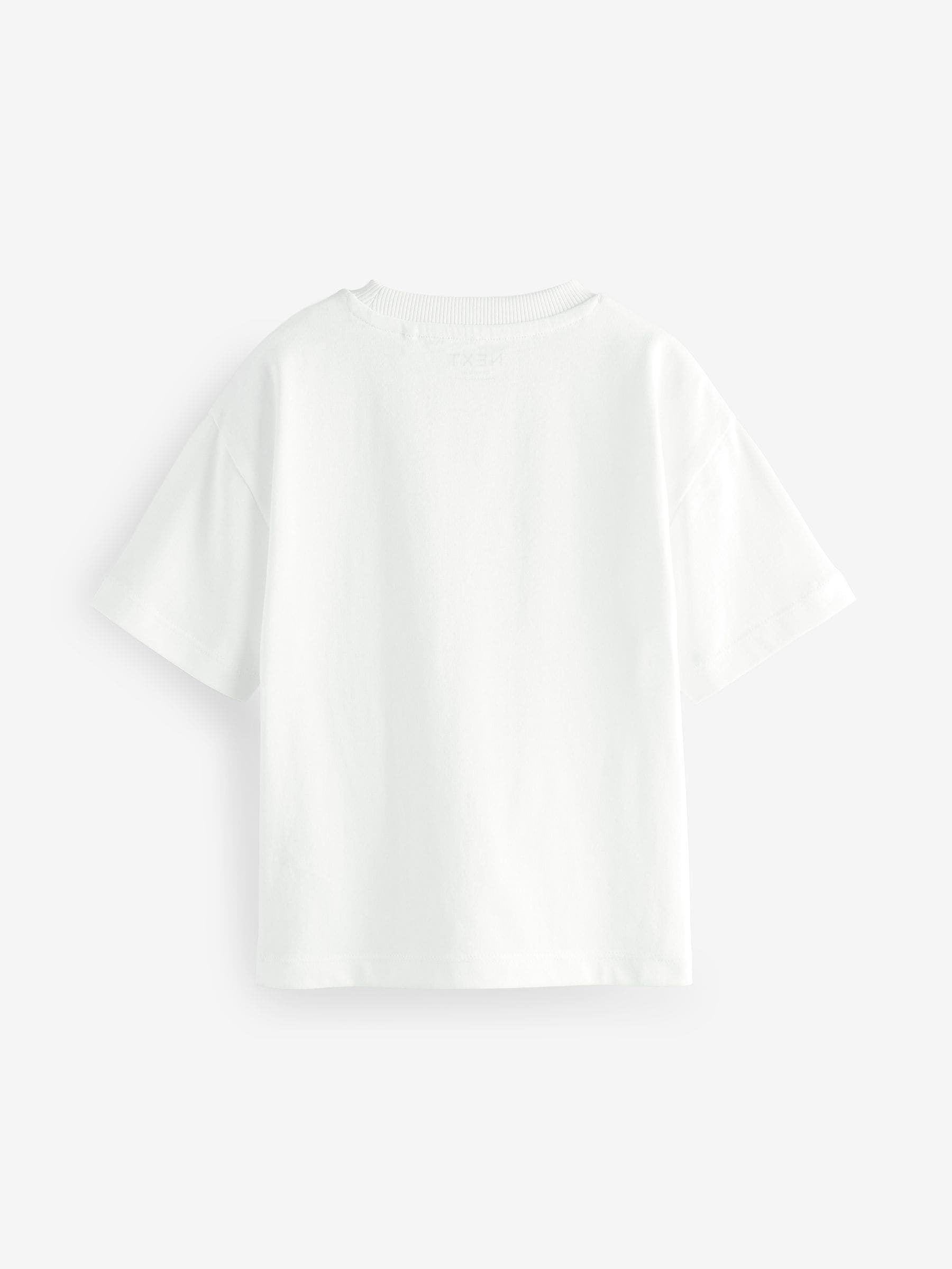 White Short Sleeve Plain T-Shirt (3mths-7yrs) image 3