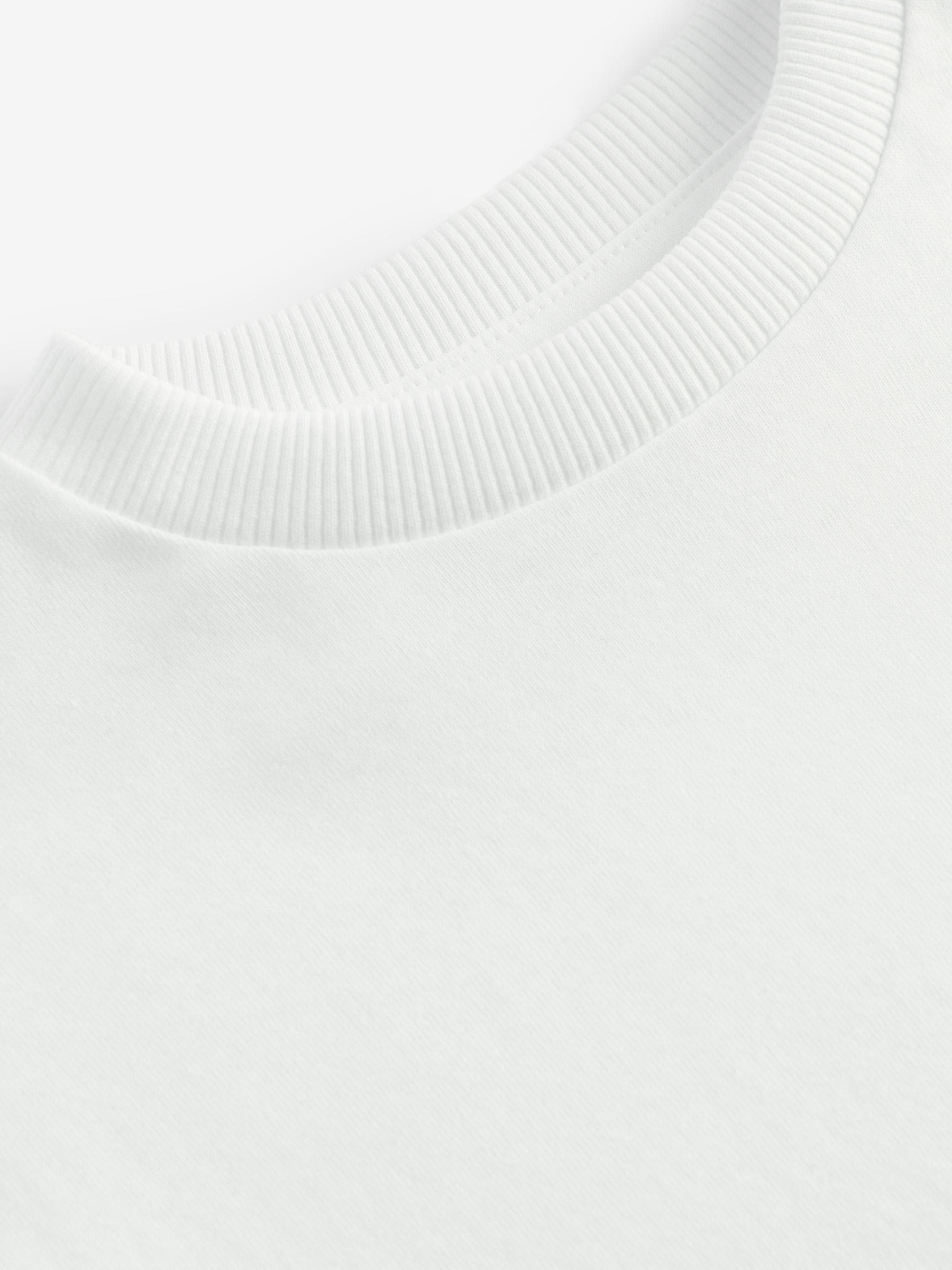 White Short Sleeve Plain T-Shirt (3mths-7yrs) image 4