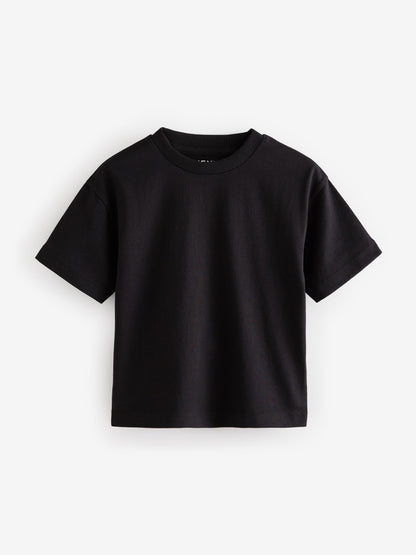 Black Short Sleeve Plain T-Shirt (3mths-7yrs) image 1