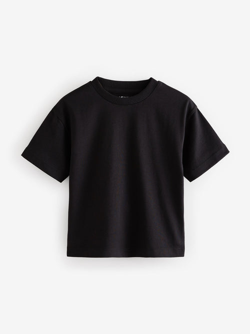 Black Short Sleeve Plain T-Shirt (3mths-7yrs) image 1