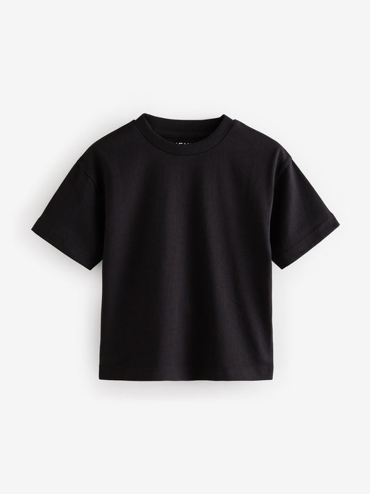 Black Short Sleeve Plain T-Shirt (3mths-7yrs) image 1