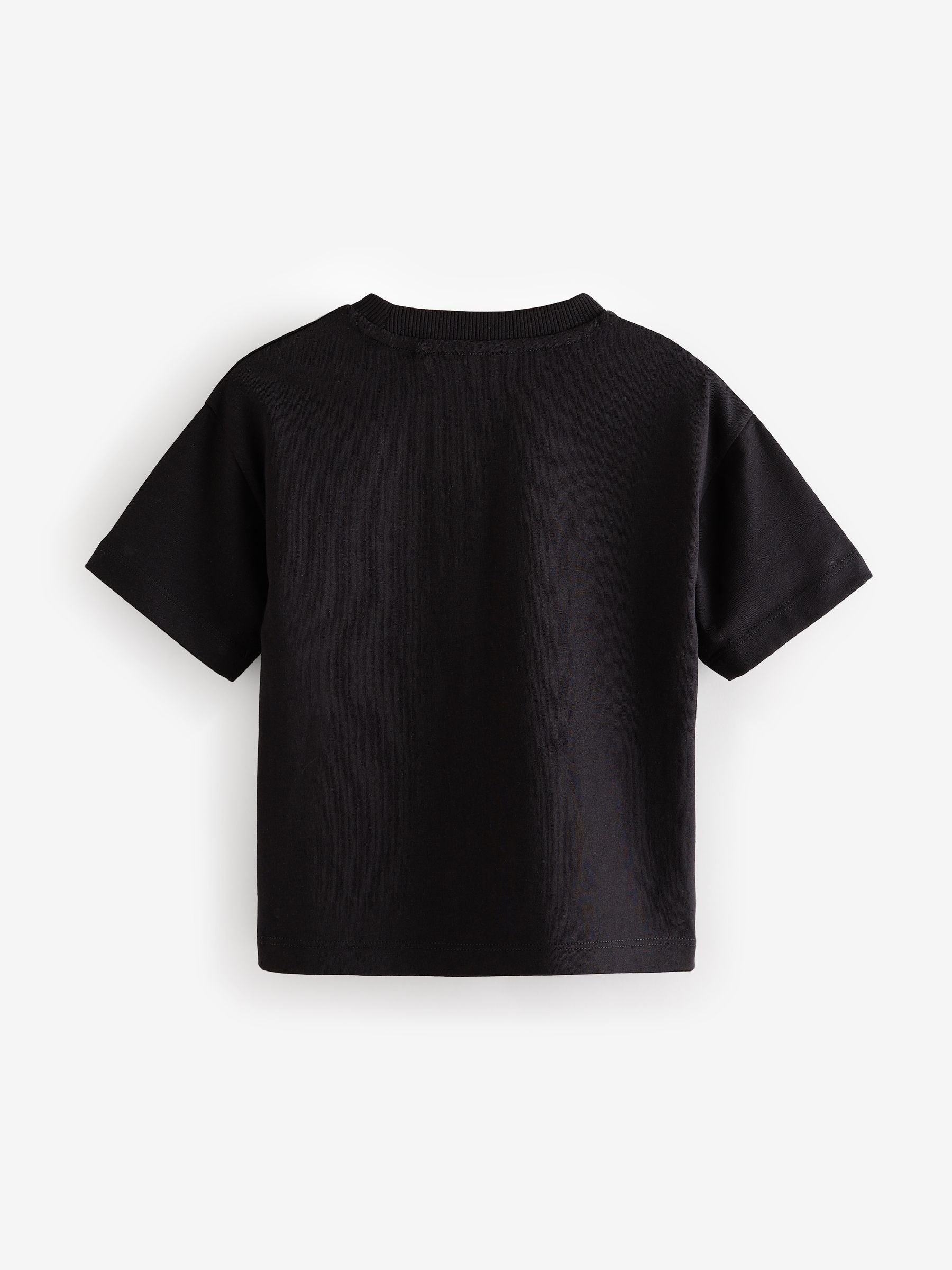 Black Short Sleeve Plain T-Shirt (3mths-7yrs) image 2
