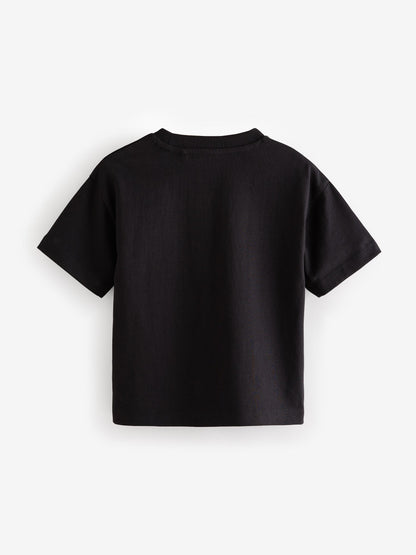 Black Short Sleeve Plain T-Shirt (3mths-7yrs) image 2