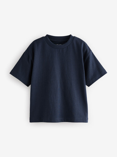 Navy Short Sleeve Plain T-Shirt (3mths-7yrs) image 1