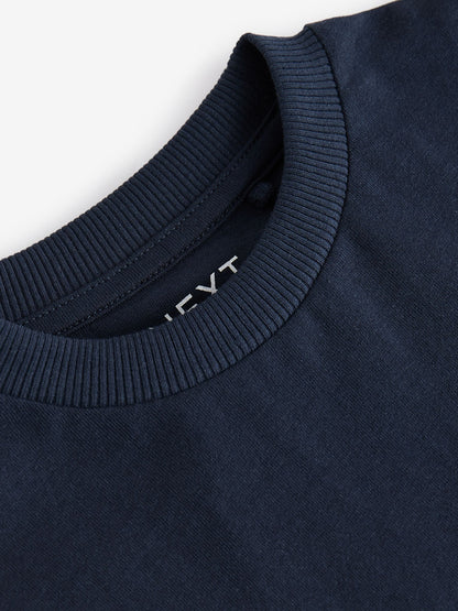 Navy Short Sleeve Plain T-Shirt (3mths-7yrs) image 4