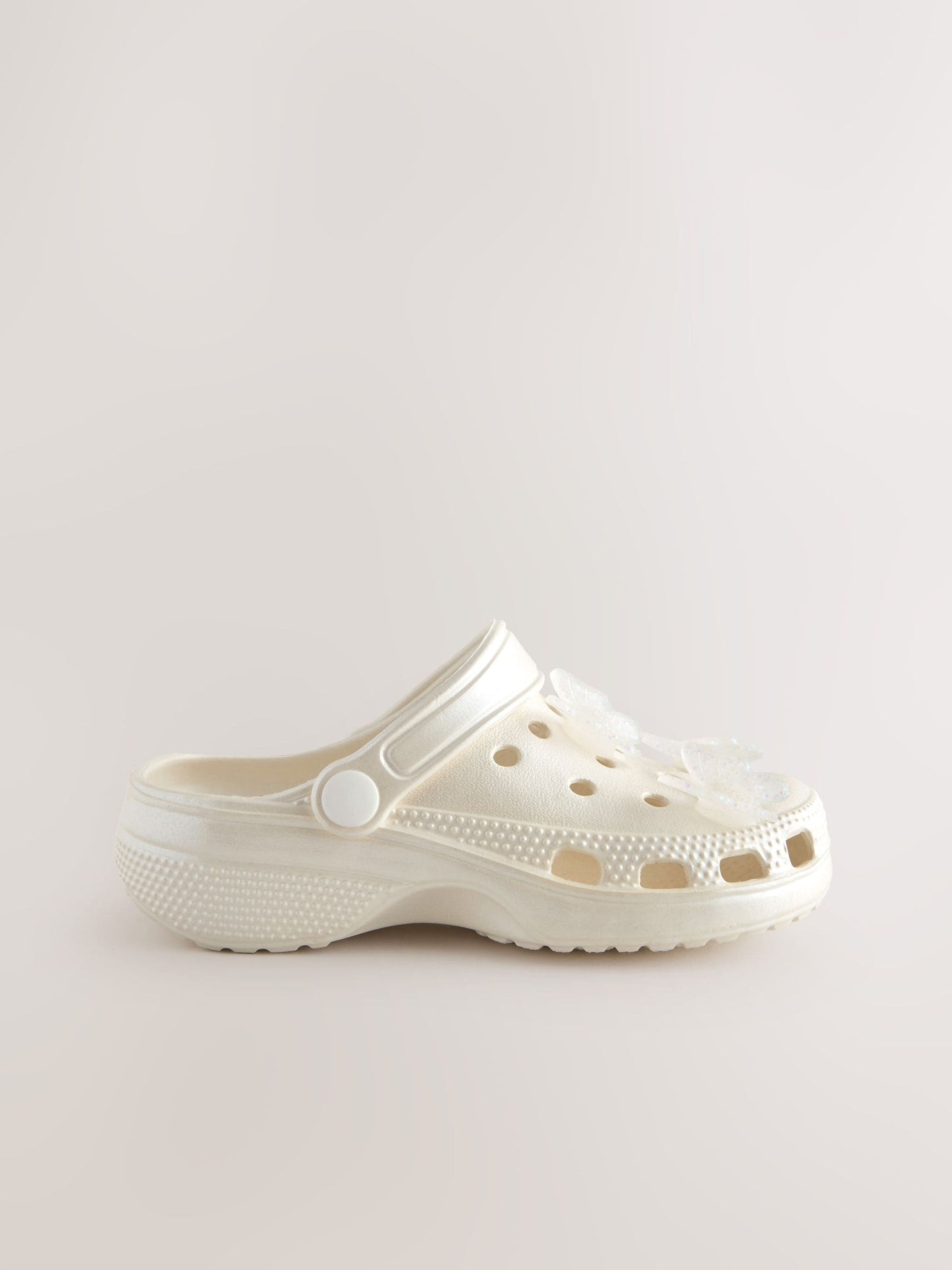 White Butterfly Clogs image 2