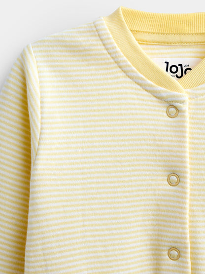 JoJo Maman Bébé Yellow Daisy 3-Pack Footed Sleepsuits - image 12