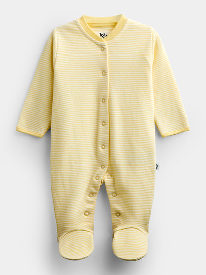 JoJo Maman Bébé Yellow Daisy 3-Pack Footed Sleepsuits - image 4