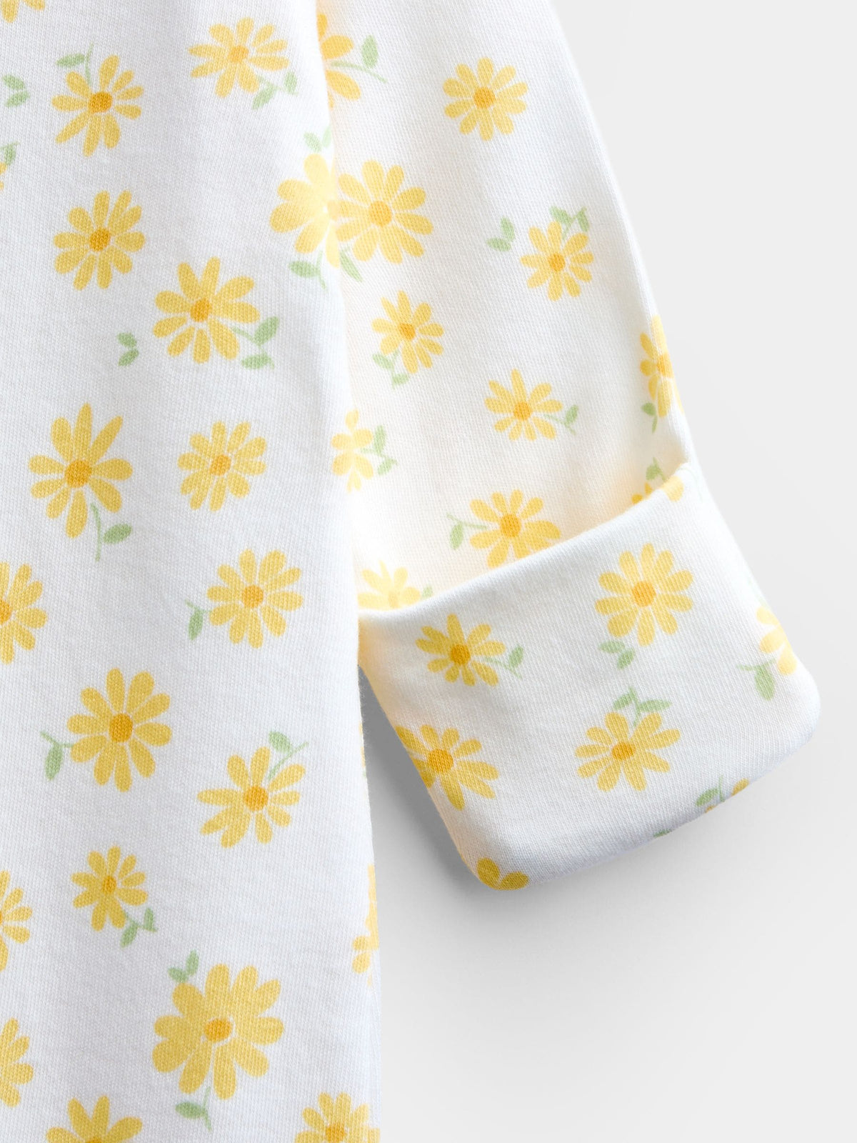 JoJo Maman Bébé Yellow Daisy 3-Pack Footed Sleepsuits - image 9