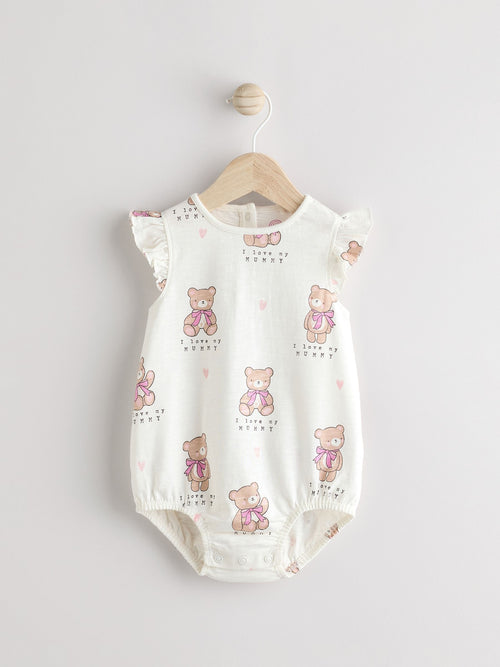 White I Love My Mummy Baby Bloomer Romper image 1
