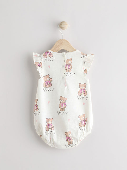 White I Love My Mummy Baby Bloomer Romper image 2
