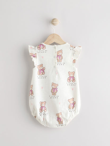 White I Love My Mummy Baby Bloomer Romper image 3