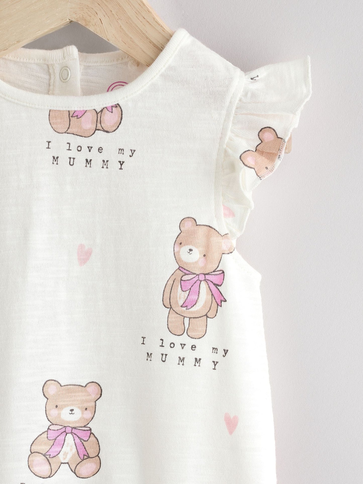 White I Love My Mummy Baby Bloomer Romper image 4