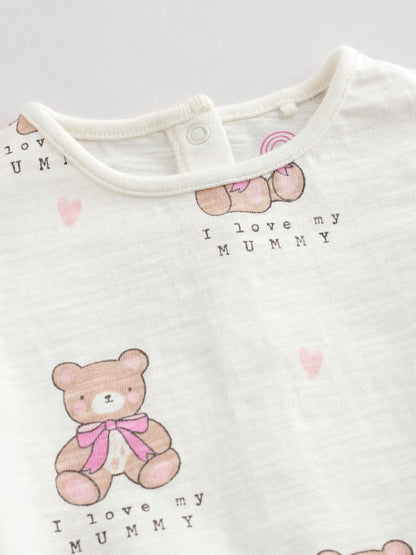 White I Love My Mummy Baby Bloomer Romper image 5