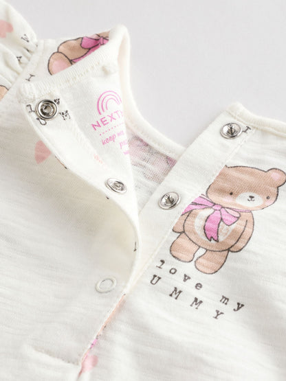 White I Love My Mummy Baby Bloomer Romper image 6