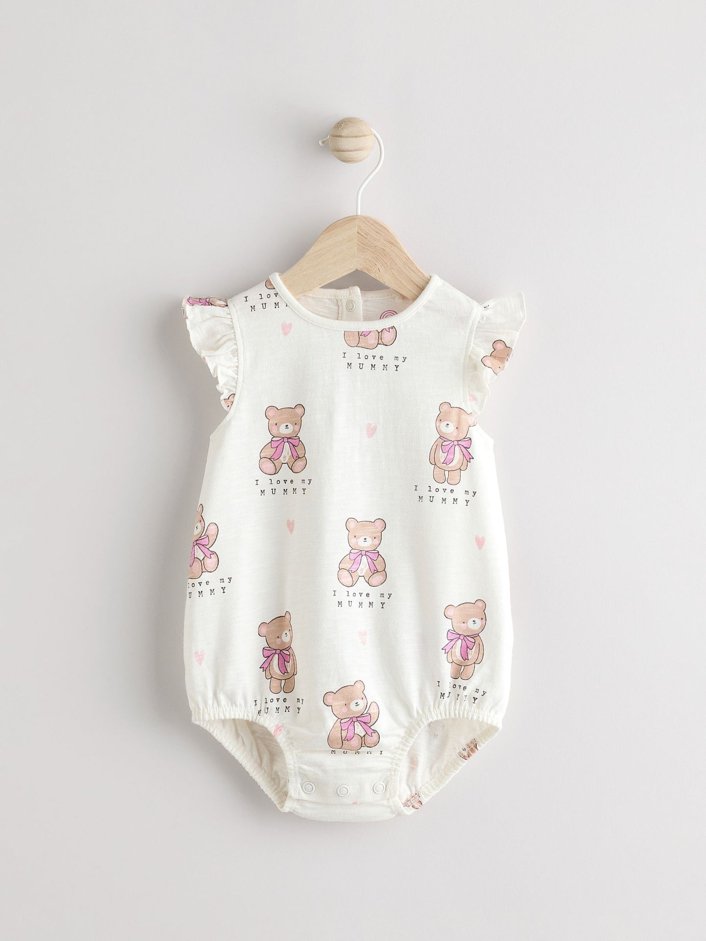 White I Love My Mummy Baby Bloomer Romper image 1