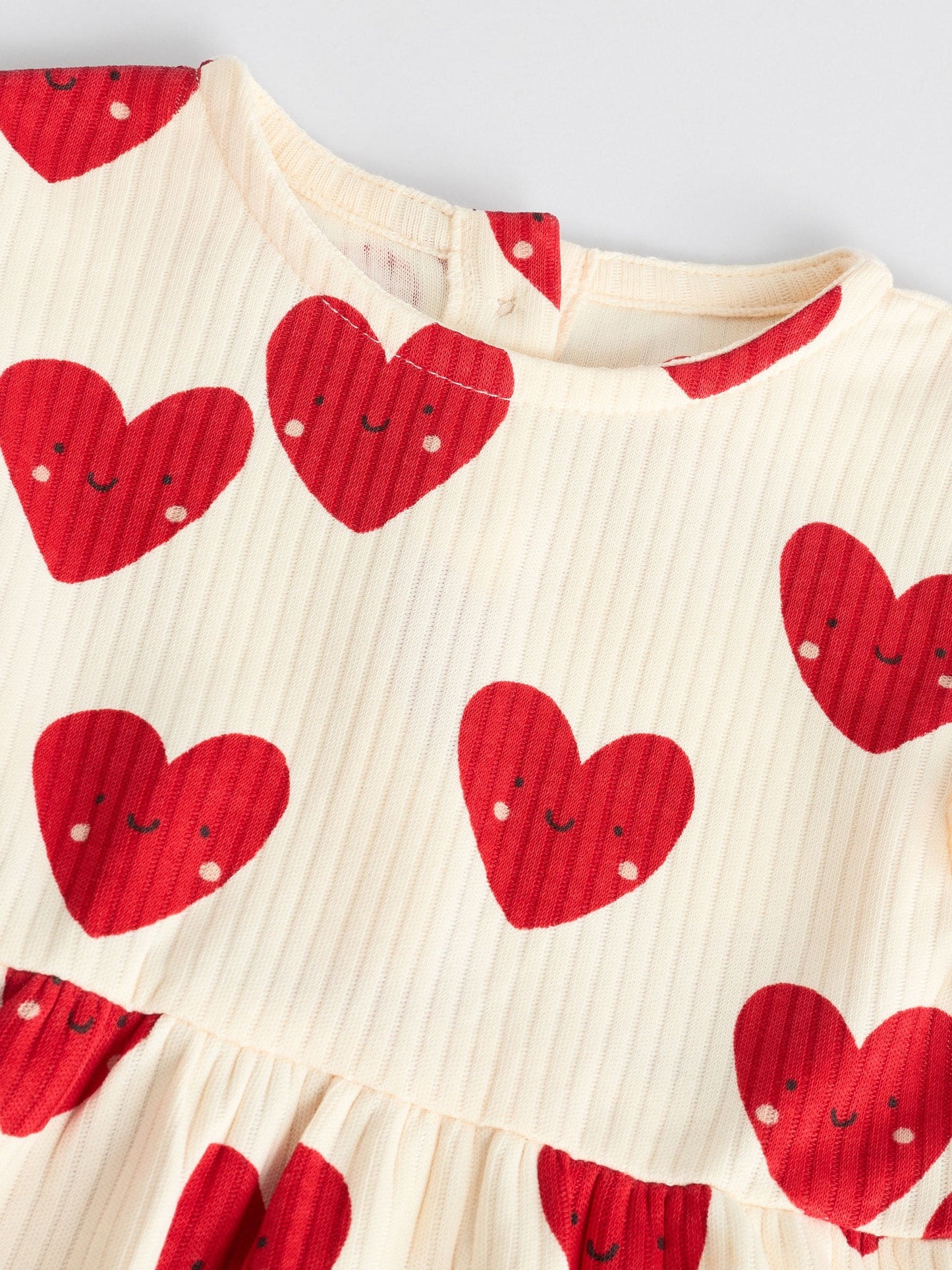 Red Heart Printed Frill Baby 100% Cotton Romper image 5
