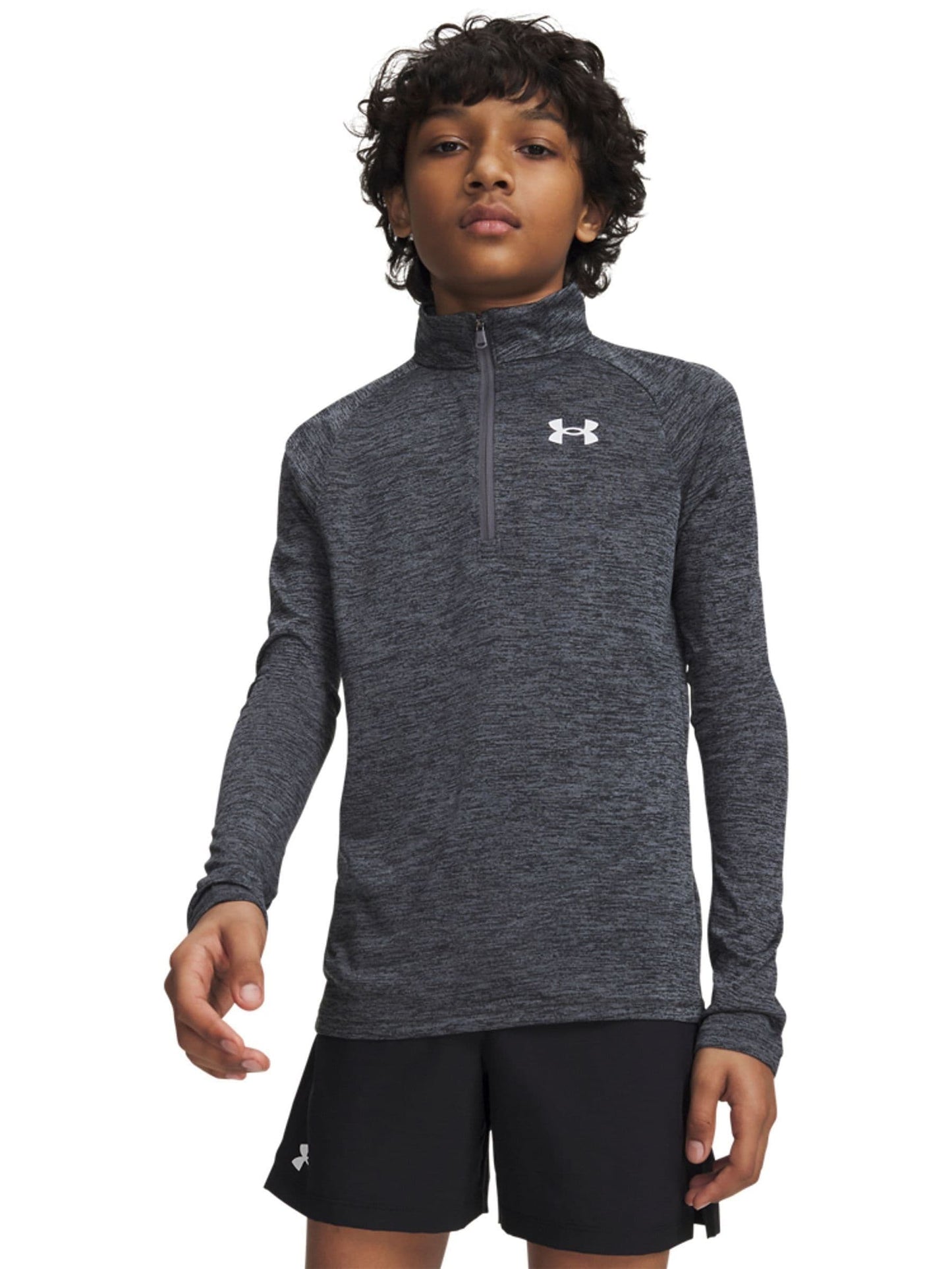 Dsiney Kidz - Under Armour Grey Youth Tech 2.0 1/2 Zip Sweatshirt image 1