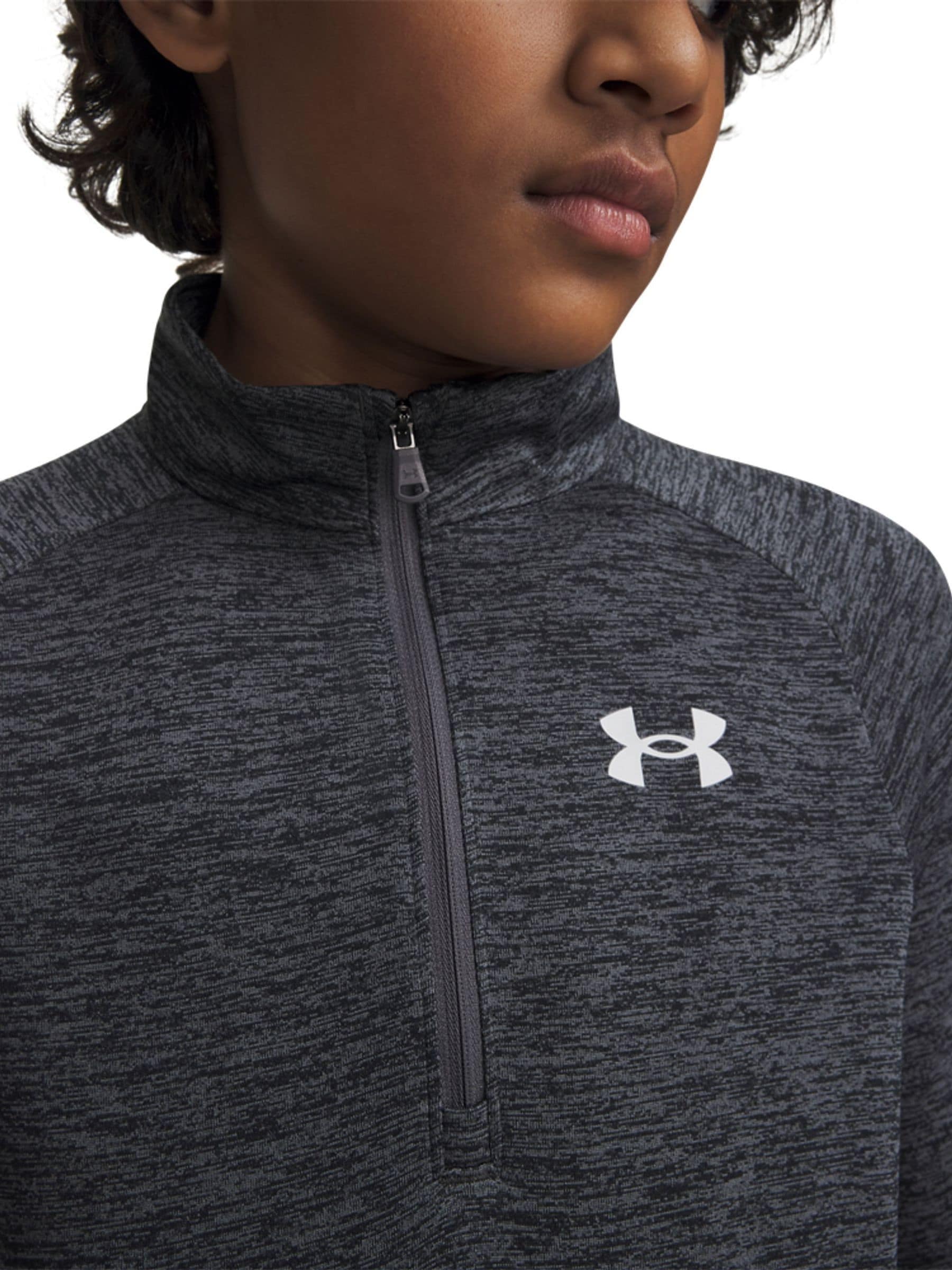 Dsiney Kidz - Under Armour Grey Youth Tech 2.0 1/2 Zip Sweatshirt image 3