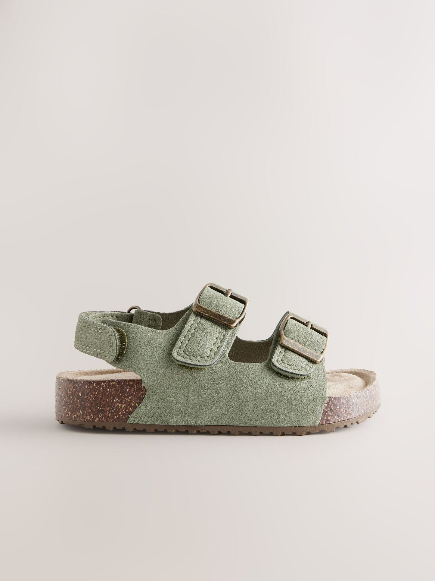 Green Wide Fit (G) Double Buckle Cushioned Footbed Sandals image 2