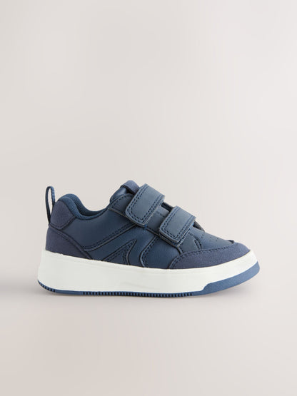 Navy Wide Fit (G) Touch Fastening Two Strap Trainers image 3