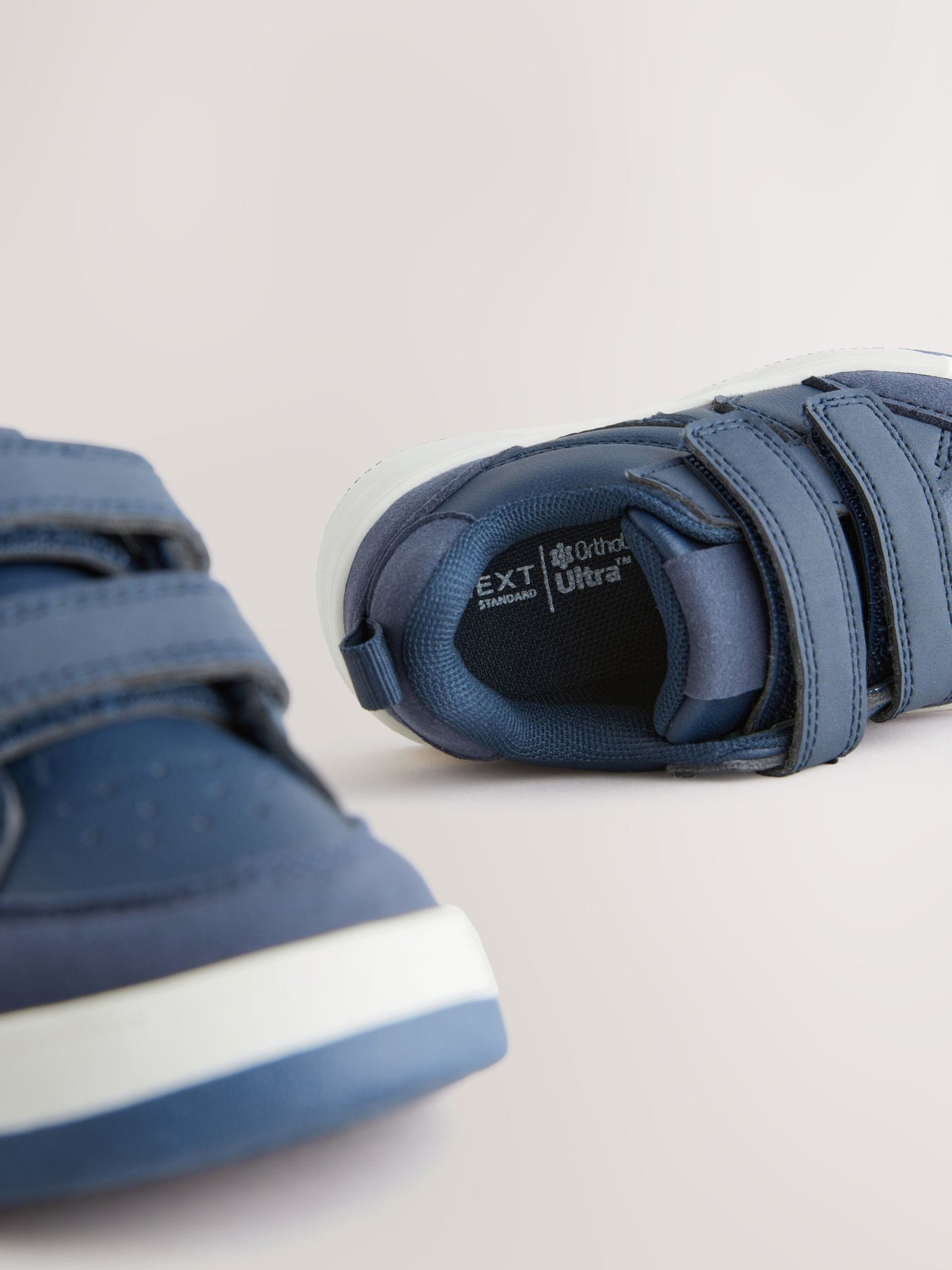 Navy Wide Fit (G) Touch Fastening Two Strap Trainers image 5