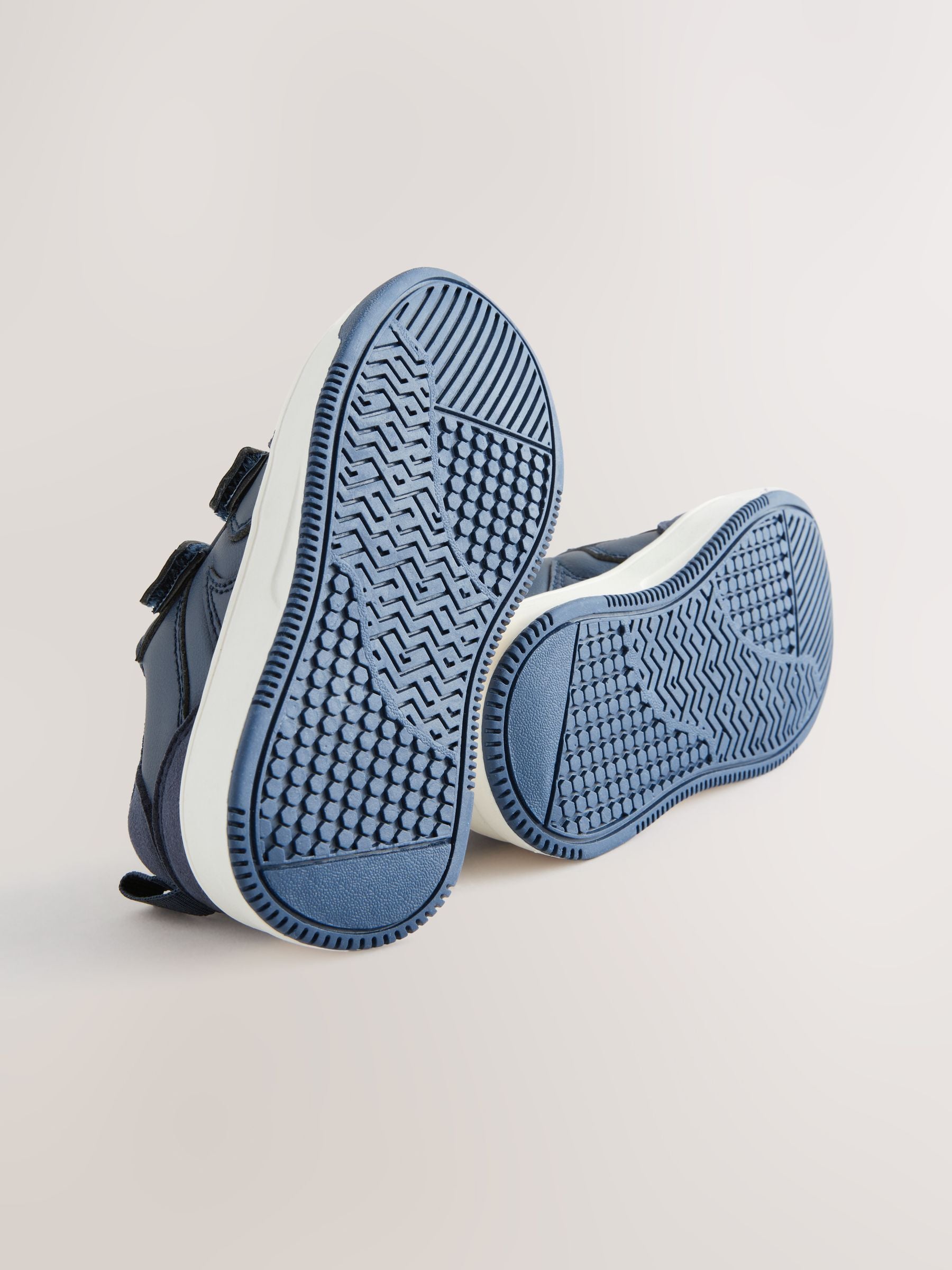 Navy Wide Fit (G) Touch Fastening Two Strap Trainers image 7
