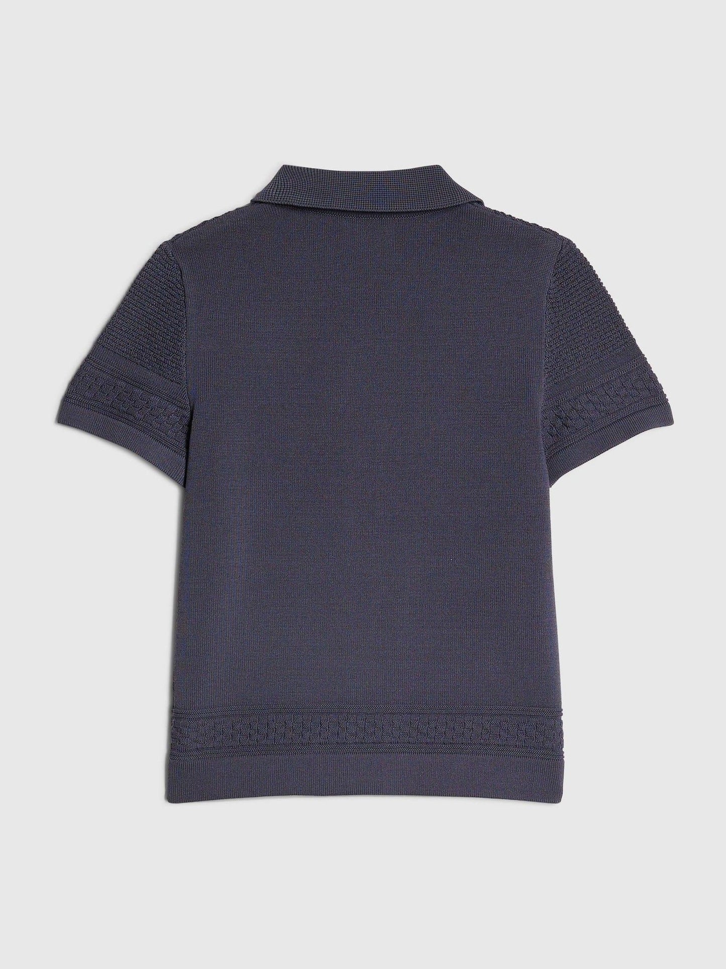 Dsiney Kidz - River Island Blue Slinky Revere Knitted Shirt image 2