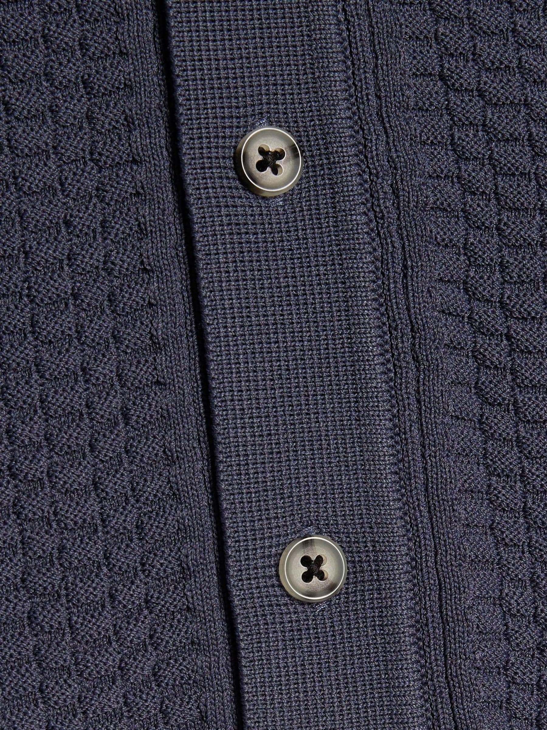 Dsiney Kidz - River Island Blue Slinky Revere Knitted Shirt image 3
