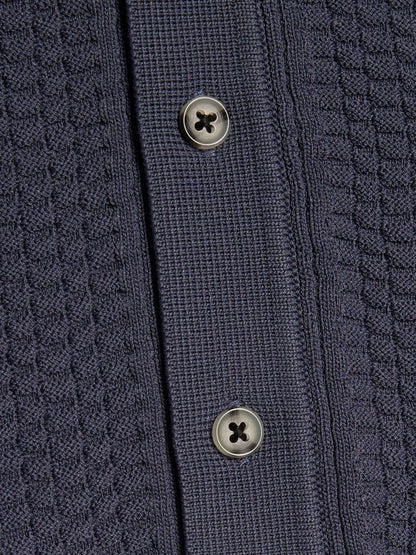 Dsiney Kidz - River Island Blue Slinky Revere Knitted Shirt image 3