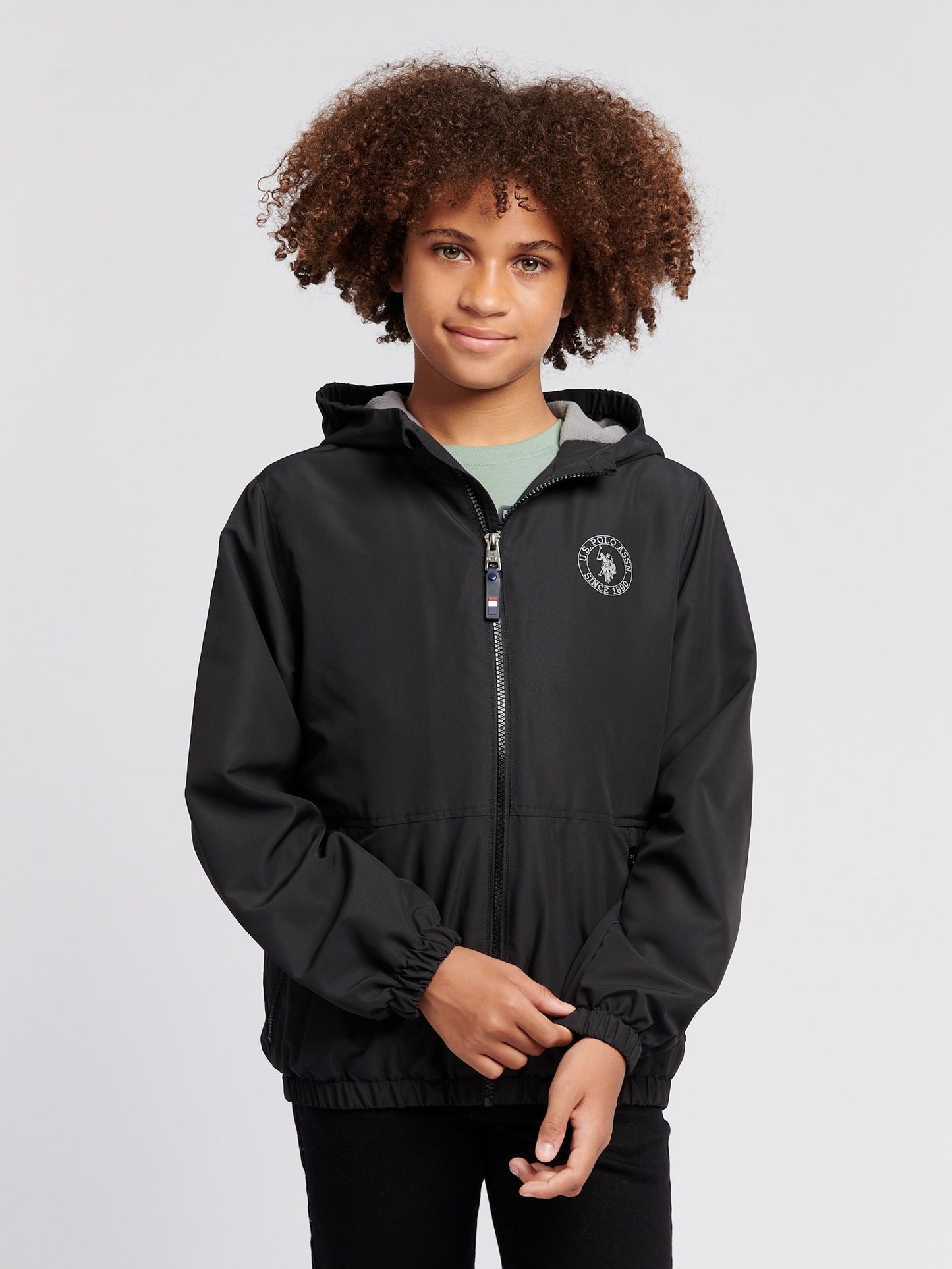 Dsiney Kidz - U.S. Polo Assn. Black Fleece Lined Boys Windcheater image 1