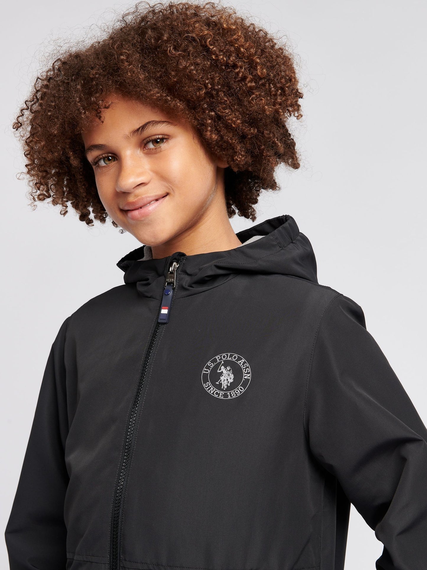 Dsiney Kidz - U.S. Polo Assn. Black Fleece Lined Boys Windcheater image 2