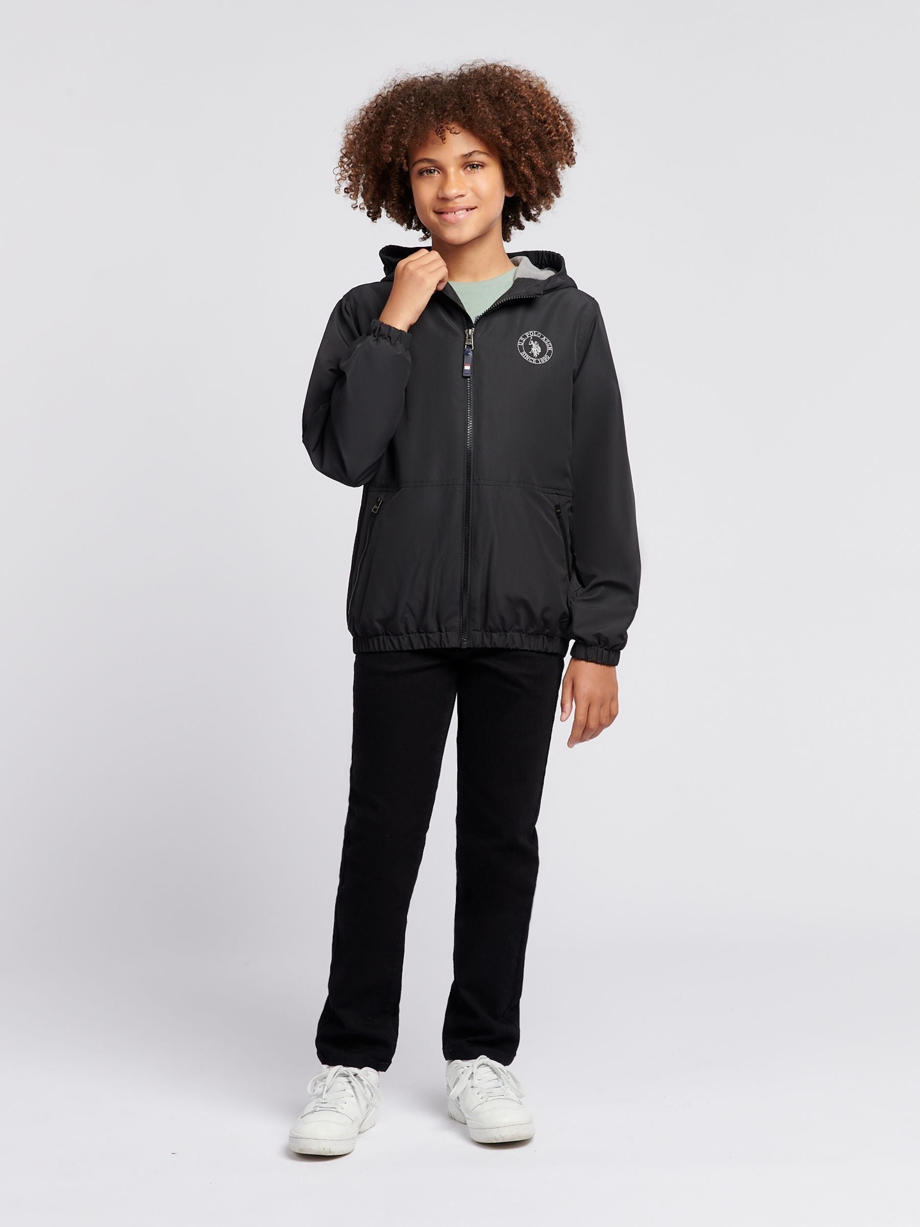 Dsiney Kidz - U.S. Polo Assn. Black Fleece Lined Boys Windcheater image 3
