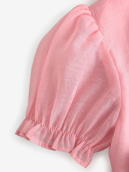 Pink Flower Print Corsage Dress (3mths-8yrs)