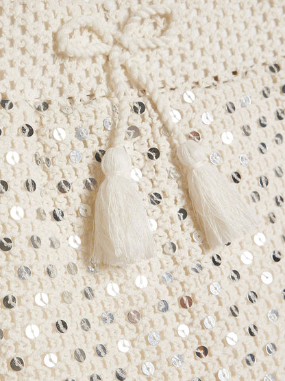 Dsiney Kidz - River Island White Shell T-Shirt & Crochet Shorts Set image 3
