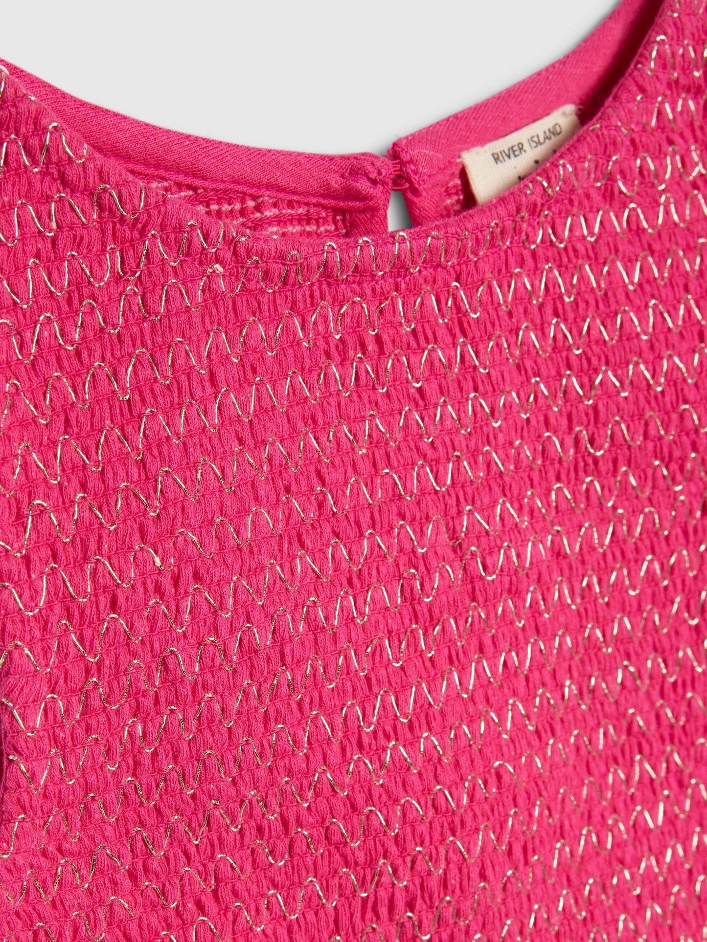 River Island Pink Shirred Frill Top & Trousers Set image 4