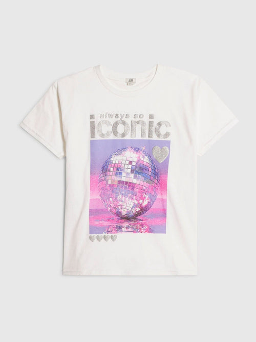 Dsiney Kidz - River Island White Always Iconic Disco T-Shirt image 1