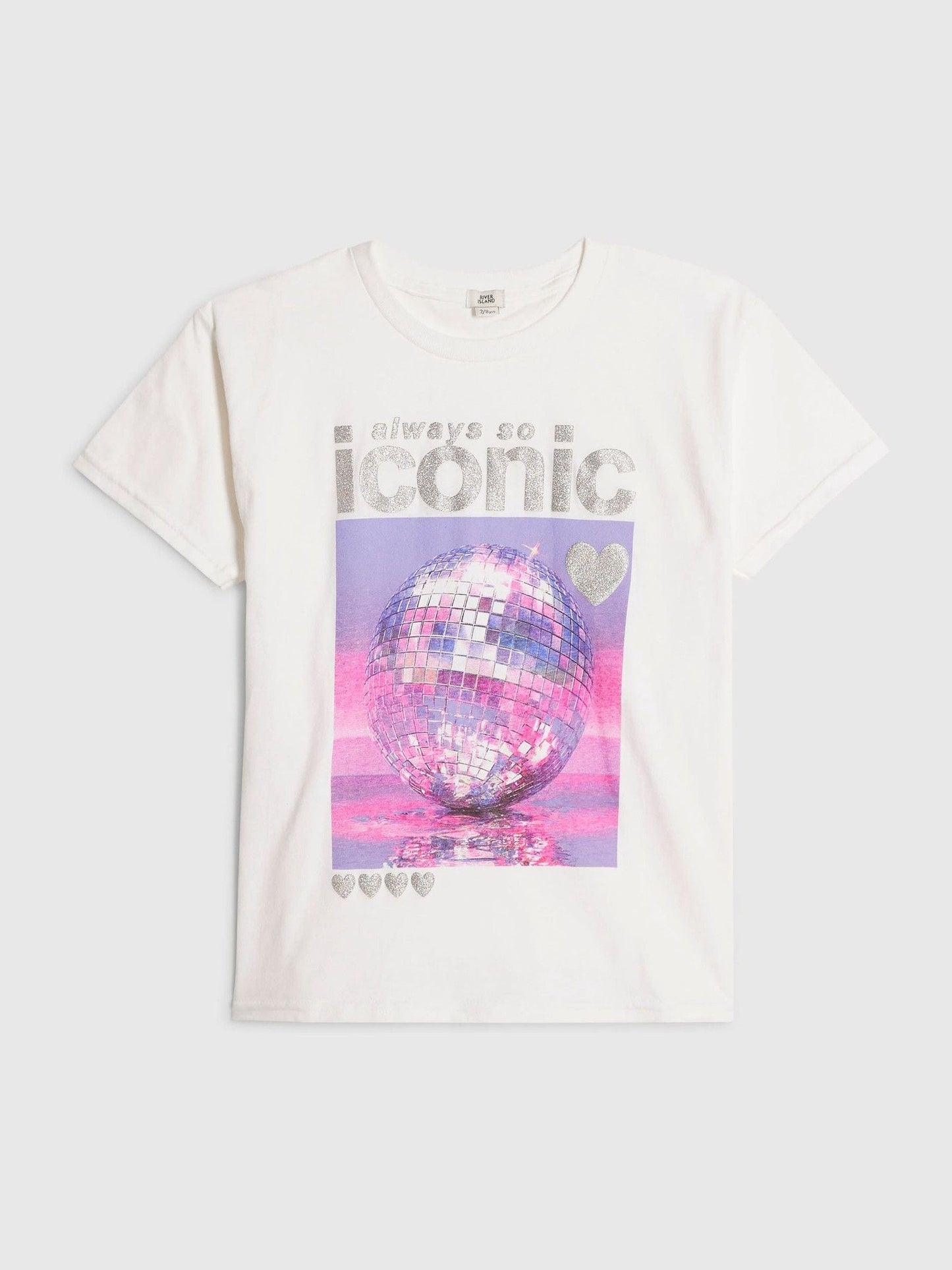 Dsiney Kidz - River Island White Always Iconic Disco T-Shirt image 1
