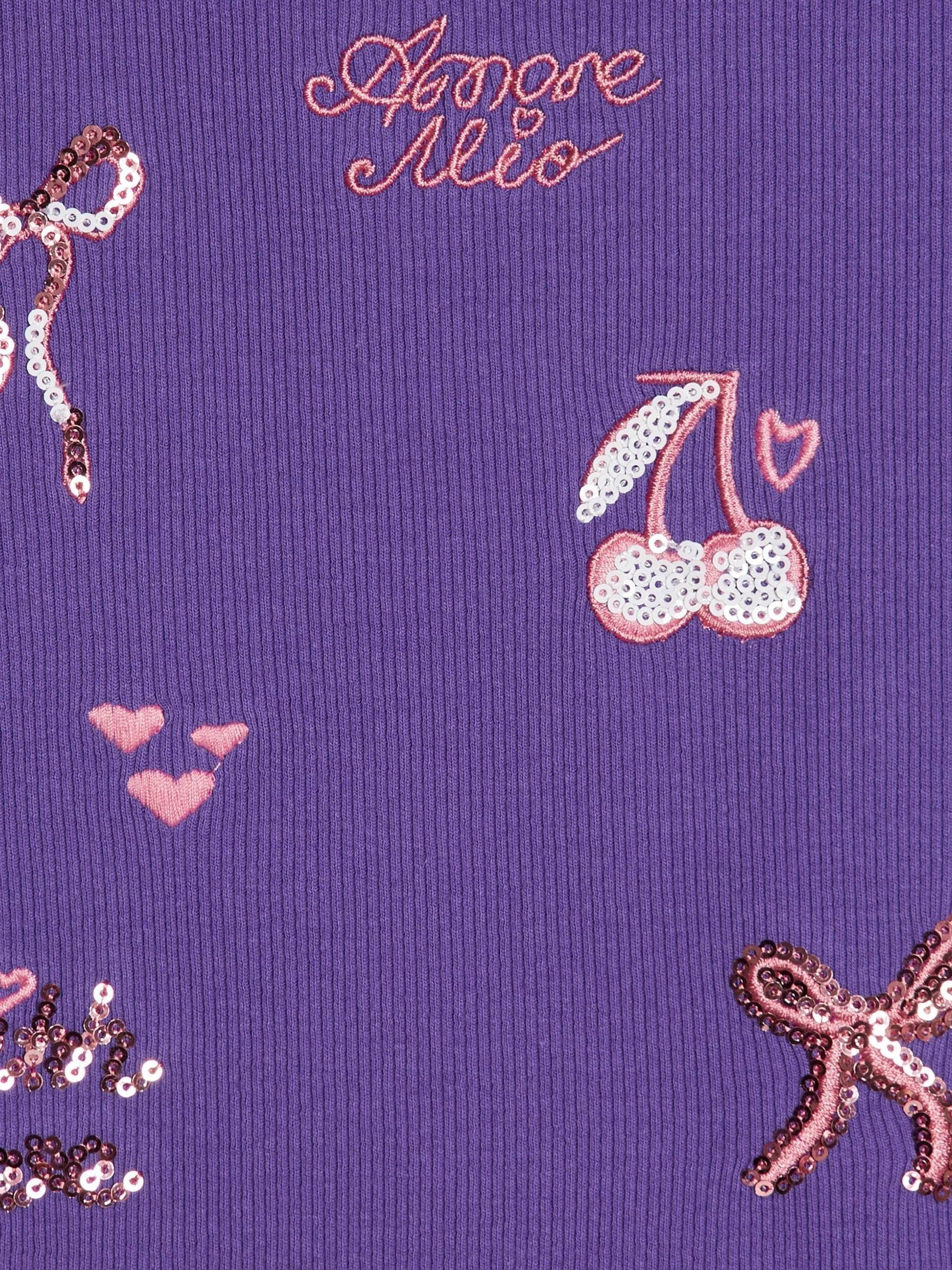 Dsiney Kidz - River Island Purple Sequin Embroidered Baby T-Shirt image 3