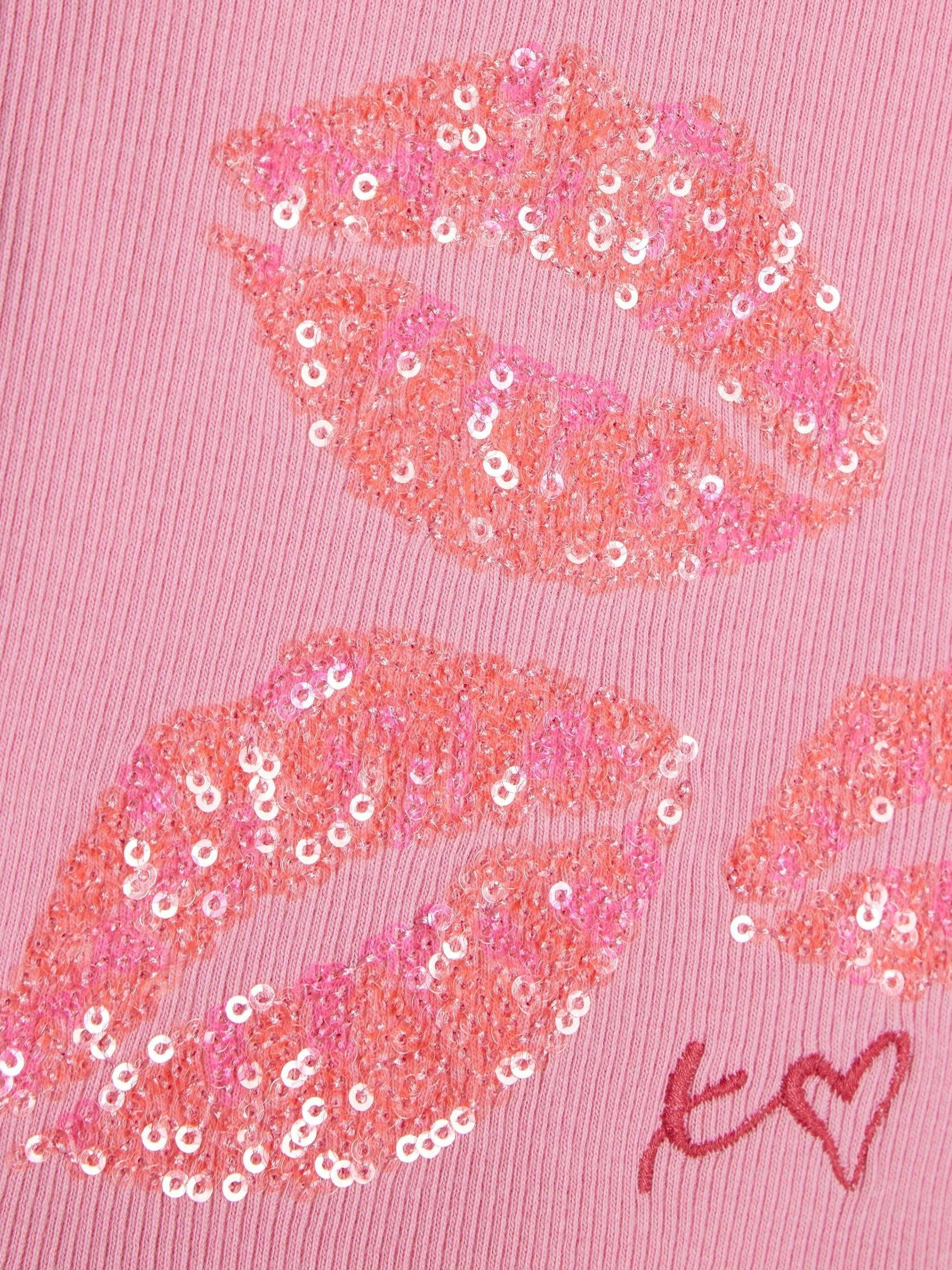 Dsiney Kidz - River Island Pink Sequin Tank Top 2 Pack image 3