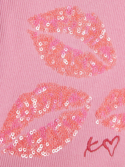 Dsiney Kidz - River Island Pink Sequin Tank Top 2 Pack image 3