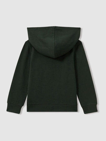 Dsiney Kidz - Reiss Emerald Green Lowden 9-13 yrs Lowden Interlock Jersey Hoodie image 2