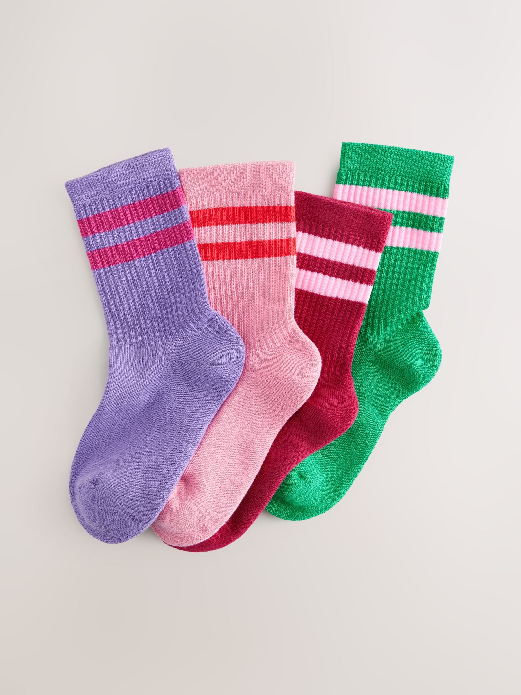 Multi Cotton Rich Cushioned Sole Ankle Socks 4 Pack image 3