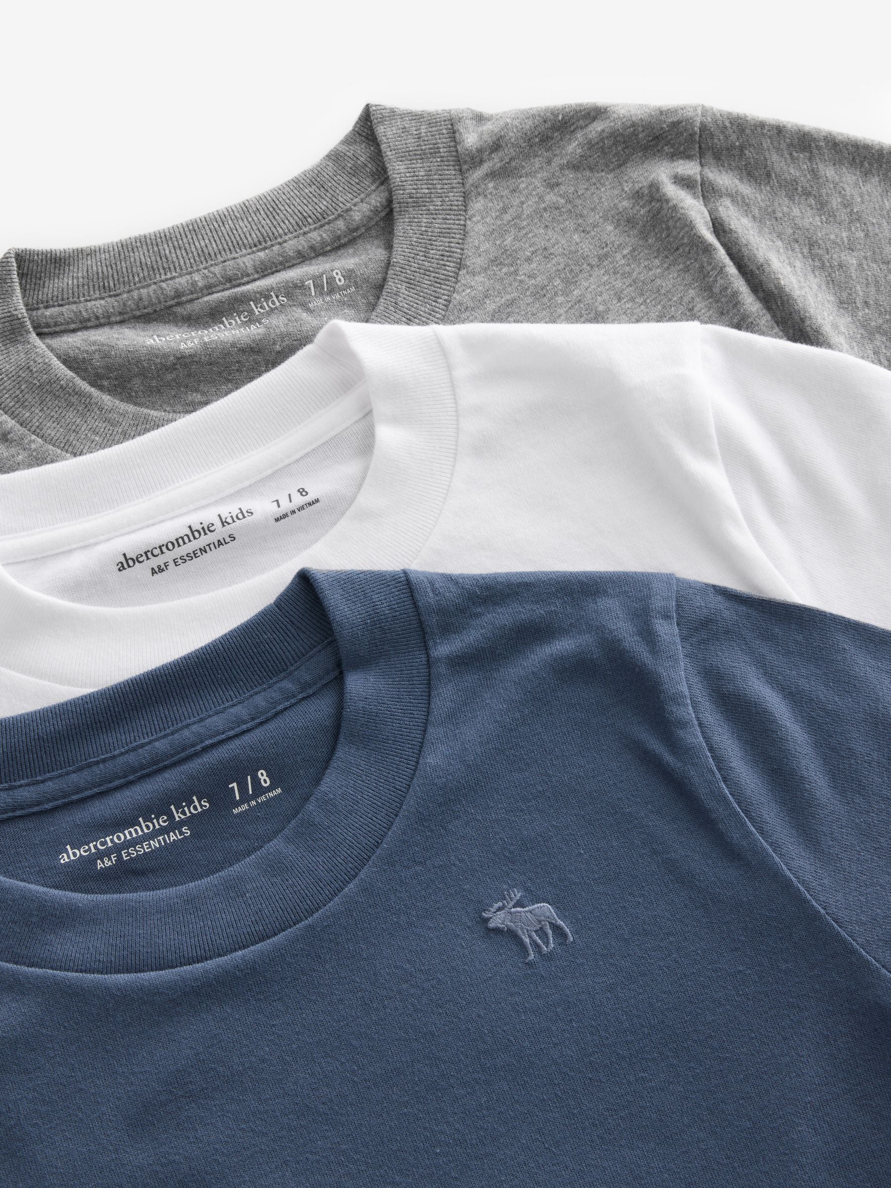 Dsiney Kidz - Abercrombie & Fitch White 3 Pack Long Sleeve T-Shirts image 6