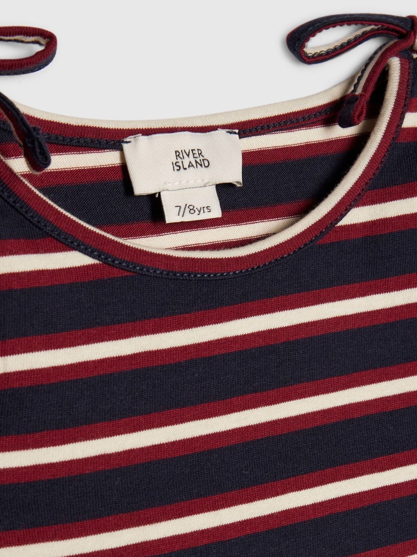 Dsiney Kidz - River Island Blue Stripe Cold Shoulder T-Shirt image 3