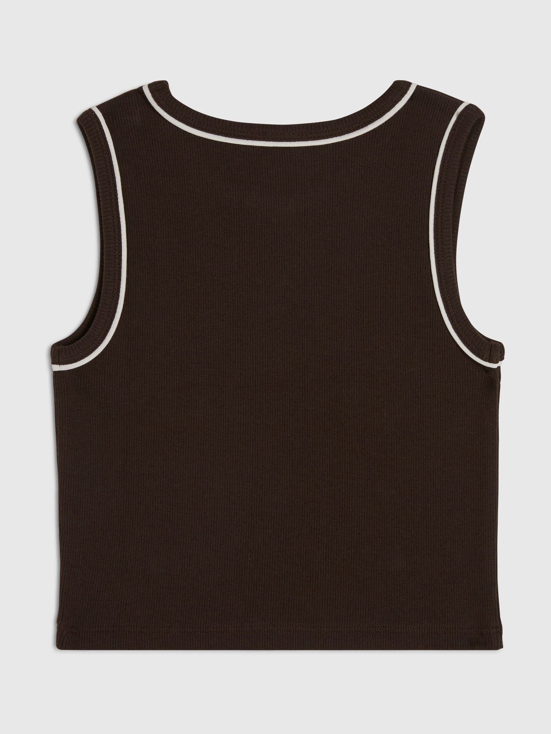 Dsiney Kidz - River Island Brown Ribbed Charm Tank image 2
