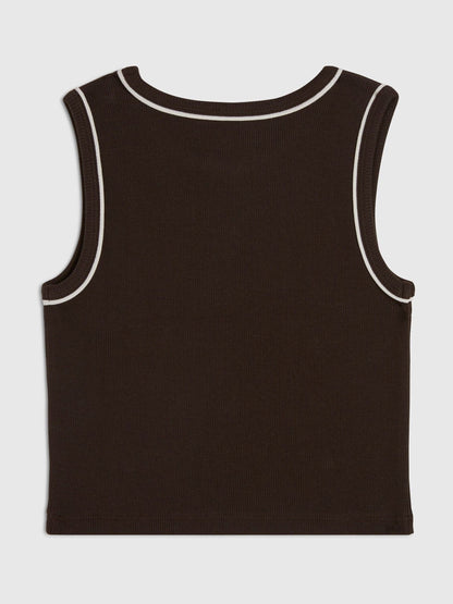 Dsiney Kidz - River Island Brown Ribbed Charm Tank image 2
